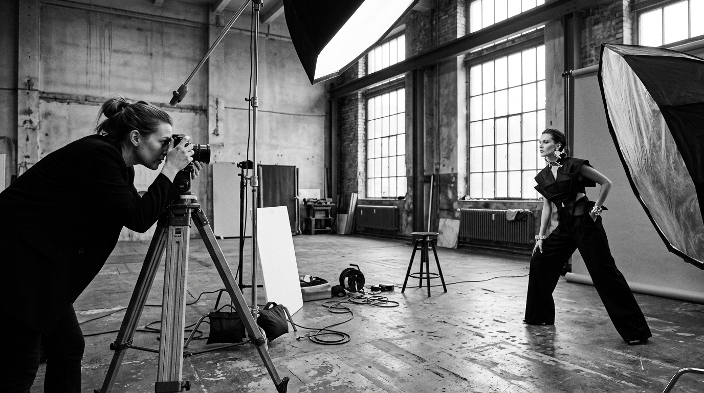 Direct model casting calls and digital comp cards for portrait sessions